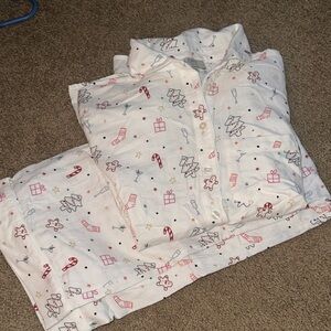 LOFT White Holiday Print womens Pajama Set